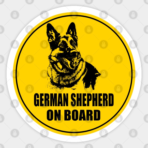 German shepherd on board sticker discount